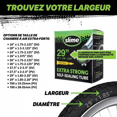 DĘTKA ROWEROWA USZCZALNIAJĄCA ANTYPRZEBICIOWA SLIME 27,5x2.0-2.4 AUTO