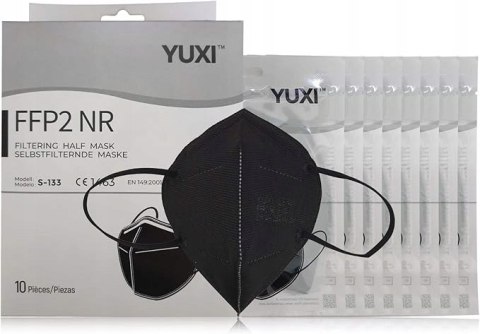 MASKA MASECZKA OCHRONNA FFP2 EN 149:2001 A1:2009 CZARNA 10 SZTUK