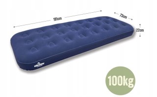 MATERAC DMUCHANY WELUROWY JEDNOOSOBOWY 191x73x22CM MILESTONE