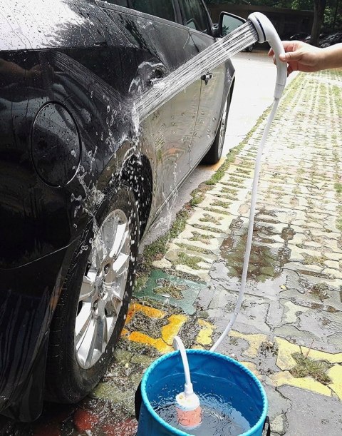 PRYSZNIC TURYSTYCZNY KEMPINGOWY BIWAKOWY POLOWY Z POMPĄ