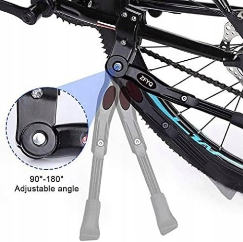 STOPKA ROWEROWA PODPÓRKA NÓŻKA DO ROWERU REGULOWANA 24-27" TYLNA + DZWONEK