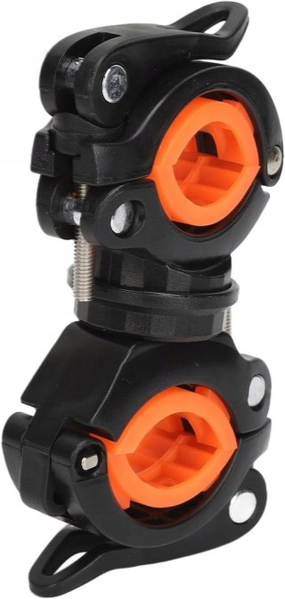 UCHWYT ROWEROWY NA LATARKĘ LAMPKĘ POMPKĘ KLIPS ZACISK 360 STOPNI