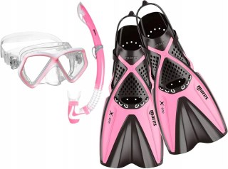 ZESTAW DO NURKOWANIA DZIECIĘCY MASKA FAJKA PŁETWY MARES X-ONE RÓŻOWY