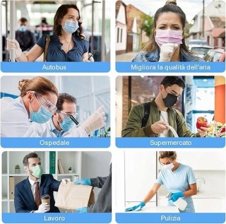 100x MASECZKA MASKA JEDNORAZOWA 3-WARSTWOWA MIX 100 SZTUK