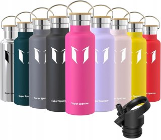 BIDON TERMICZNY BUTELKA NA WODĘ TERMOS SUPER SPARROW 620ML