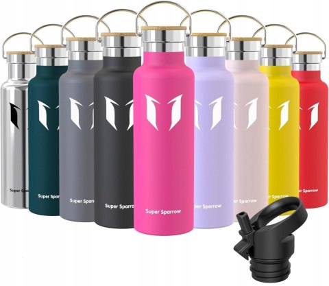 BIDON TERMICZNY BUTELKA NA WODĘ TERMOS SUPER SPARROW 620ML