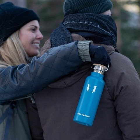 BIDON TERMICZNY BUTELKA NA WODĘ TERMOS SUPER SPARROW 620ML