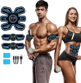 ELEKTROSTYMULATOR TRENAŻER MIĘŚNI BRZUCHA RAMION MASAŻER EMS