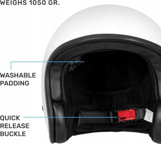 KASK MOTOCYKLOWY MOTOCROSSOWY WESTT VINTAGE JET RETRO L 59-60CM