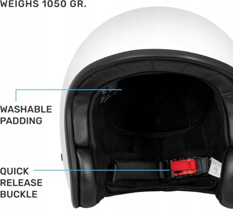 KASK MOTOCYKLOWY MOTOCROSSOWY WESTT VINTAGE JET RETRO L 59-60CM