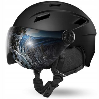 KASK NARCIARSKI SNOWBOARDOWY Z SZYBĄ ODOLAND M 57-59CM CZARNY