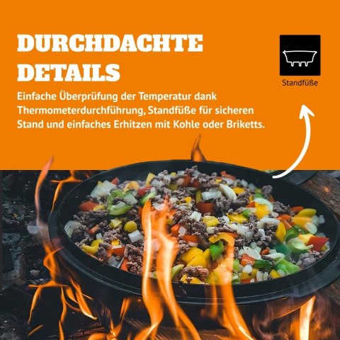 KOCIOŁEK GARNEK ŻELIWNY NA NÓŻKACH PETROMAX FT9 7,5L DUTCH OVEN