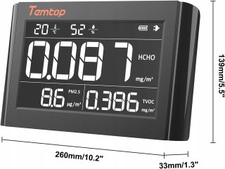 MONITOR JAKOŚCI POWIETRZA TEMPTOP M1000 PM2,5 HCHO TVOC