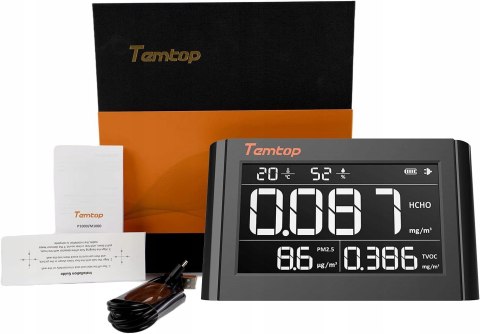 MONITOR JAKOŚCI POWIETRZA TEMPTOP M1000 PM2,5 HCHO TVOC
