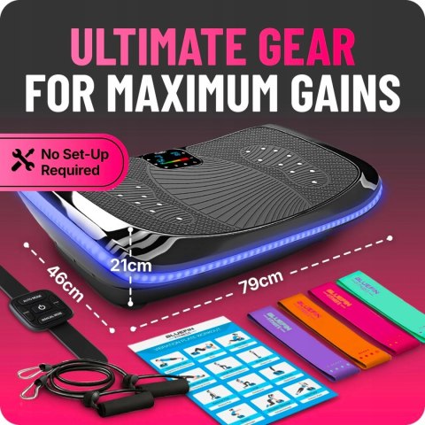 PLATFORMA PŁYTA WIBRACYJNA BLUEFIN 4D MASAŻ MAGNETYCZNY FITNESS