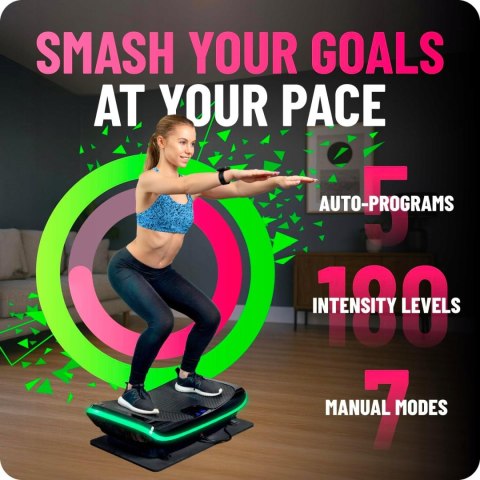 PLATFORMA PŁYTA WIBRACYJNA BLUEFIN 4D MASAŻ MAGNETYCZNY FITNESS