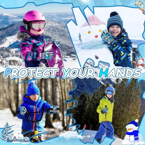 RĘKAWICE NARCIARSKIE ZIMOWE DZIECIĘCE 10-12 LAT