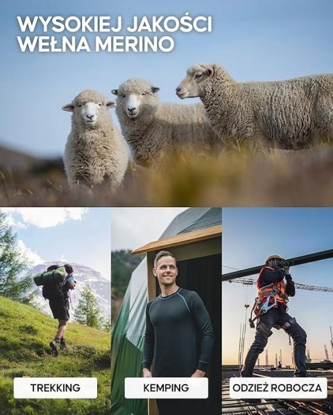 SKARPETY TREKKINGOWE DANISH ENDURANCE WEŁNA MERINO 3 PARY 35-38