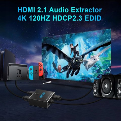EKSTRAKTOR AUDIO HDMI 2.1 EKSTRAKTOR AUDIO KONWERTER SPDIF