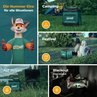 FAIRMO SKŁADANA TOALETA KEMPINGOWA TURYSTYCZNA PRZENOŚNA WC