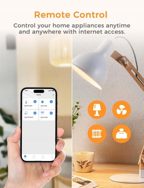 INTELIGENTNE GNIAZDO SMART WIFI PLUG REFOSS MSS210P 4 SZTUKI