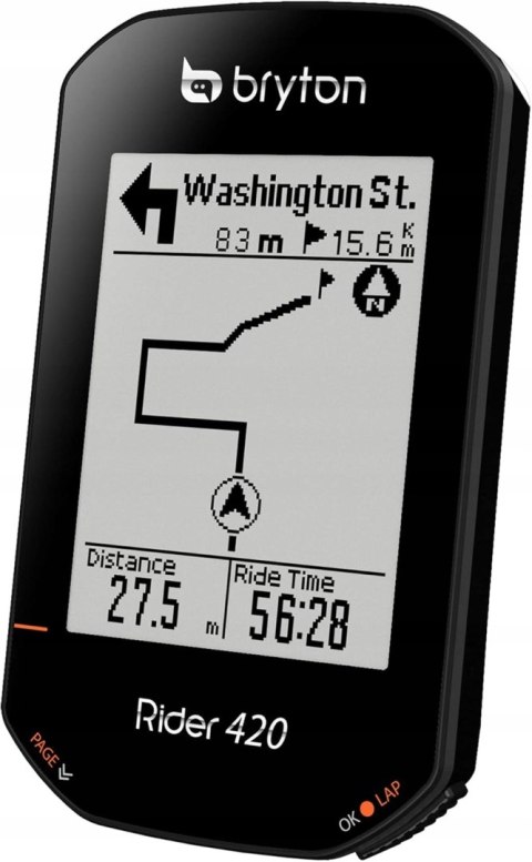 LICZNIK KOMPUTER ROWEROWY BEZPRZEWODOWY GPS BRYTON RIDER 420H + HRM