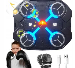 MASZYNA BOKSERSKA DO TRENINGU BOKSU Z PODŚWIETLENIEM LED + RĘKAWICE