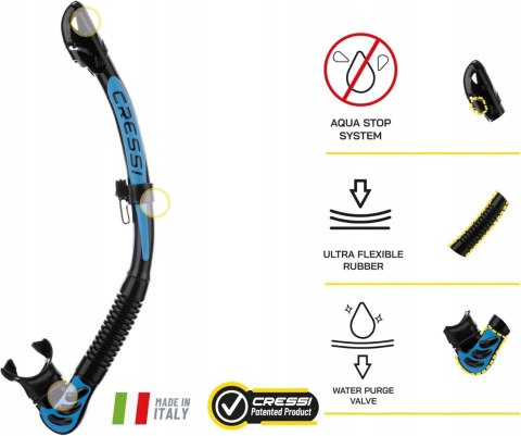 RURKA FAJKA DO NURKOWANIA LEKKA WYGODNA SNORKELING CRESSI ALPHA ULTRA DRY