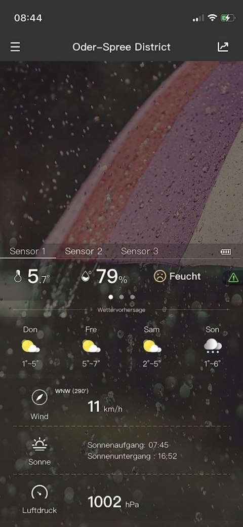 STACJA POGODOWA CZUJNIK TECHNOLINE WD2000 WIFI LCD