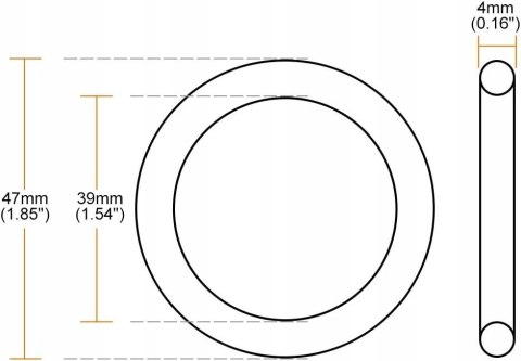 USZCZELKA O-RING USZCZELKA GUMA USZCZELNIAJĄCA 39MMx47MMx4MM