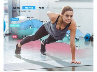 WAGA ŁAZIENKOWA CYFROWA ANALITYCZNA SZKLANA BMI ACTIV