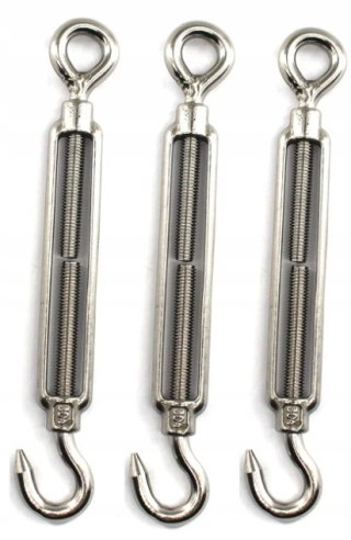 3x ŚRUBA RZYMSKA STAL NIERDZEWNA OKO-HAK M10 ZKSM 3 SZTUKI