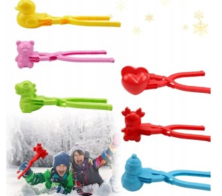 6x ŚNIEŻKOMAT NARZĘDZIE DO ROBIENIA KULEK ŚNIEŻNYCH FOREMKI PIASKU 6 SZTUK