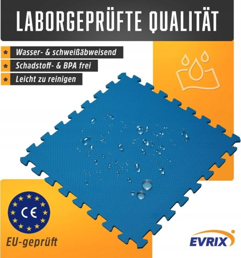 8x PUZZLE PIANKOWE NA SIŁOWNIĘ DO ĆWICZEŃ BASEN 50x50CM 8 SZTUK