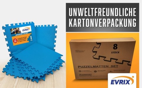 8x PUZZLE PIANKOWE NA SIŁOWNIĘ DO ĆWICZEŃ BASEN 50x50CM 8 SZTUK