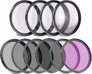 FILTRY CPL UV FLD ND4 ND8 72MM ZBLIŻENIOWE CLOSE-UP ZESTAW NEEWER