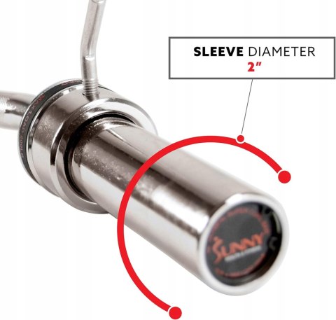 GRYF MOCNO ŁAMANY SZTANGA 122CM STALOWY CHROMOWANY 35MM SUNNY