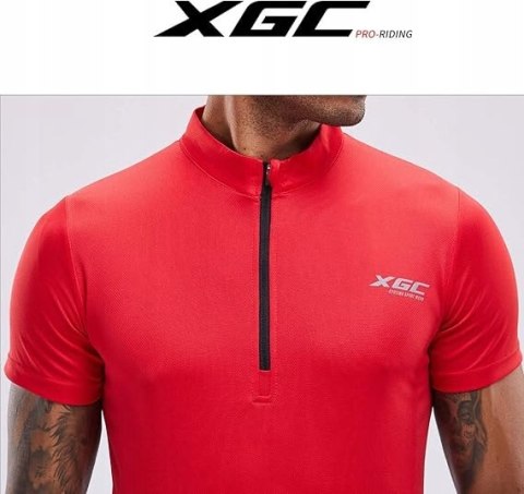 KOSZULKA MĘSKA ROWEROWA NA ROWER CZERWONA XGC R. 3XL CZERWONA