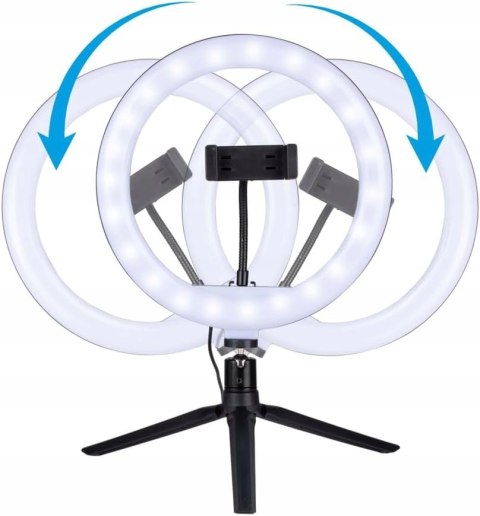 LAMPA PIERŚCIENIOWA LED SELFIE RING RGB GRUNDIG 150 LED + MINI STATYW