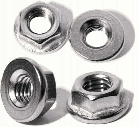 NAKRĘTKA KOŁNIERZOWA M6 NIERDZEWNA DIN6923 A2 V2A M6 200 SZTUKI