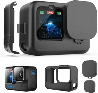 OBUDOWA CASE SILIKONOWY ZATYCZKA SZKŁO HARTOWANE DO GOPRO HERO 12 11 10 9