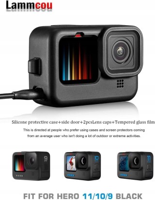 OBUDOWA CASE SILIKONOWY ZATYCZKA SZKŁO HARTOWANE DO GOPRO HERO 12 11 10 9