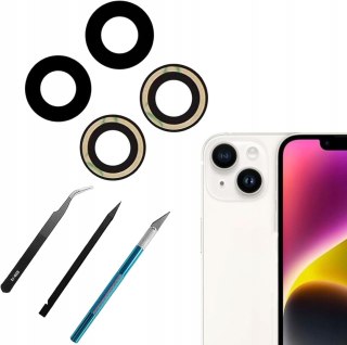OSŁONA OBIEKTYWU SZKŁO SZKIEŁKO TYLNEGO APARATU DO APPLE iPHONE 14/14 PLUS