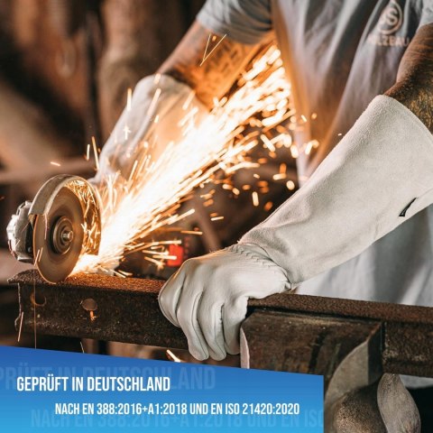 RĘKAWICE ROBOCZE SKÓRZANE SKÓRA BYDLĘCA LAUTER SCHUTZ R. L