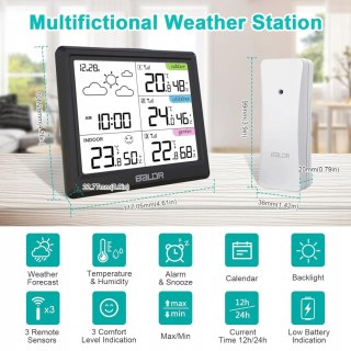 STACJA POGODOWA CZUJNIK ZEWNĘTRZNY PROGNOZA BALDR