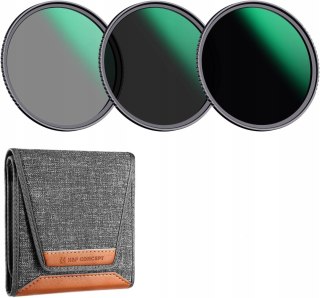 ZESTAW FILTRÓW SZARYCH ND 72MM ND8 ND64 ND1000 K&F CONCEPT NANO-K