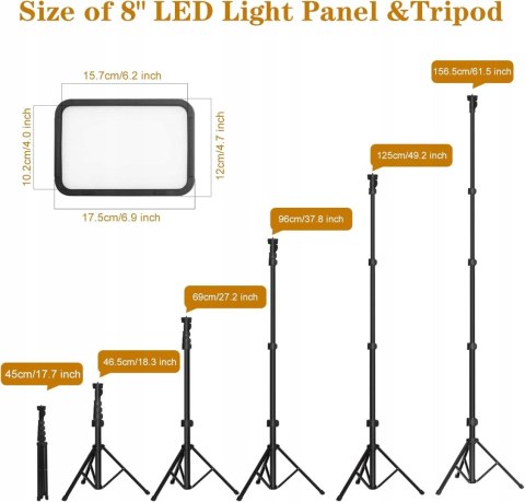 2x LAMPA PRODUKTOWA DIODOWA WIDEO LED + STATYWY 2 SZTUKI STYNICE