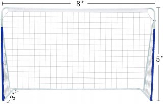 BRAMKA PIŁKARSKA DO PIŁKI NOŻNEJ OGRODOWA STALOWA 240x150x90CM FUNJEPE