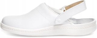 BUTY OBUWIE MEDYCZNE KLAPKI ABEBA LACZKI BIAŁE R. 43