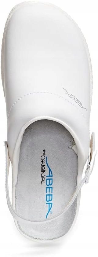 BUTY OBUWIE MEDYCZNE KLAPKI ABEBA LACZKI BIAŁE R. 43